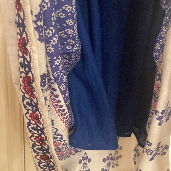 California Moon Rise Blue Floral Peasant Dress Size M - Picture 12 of 16